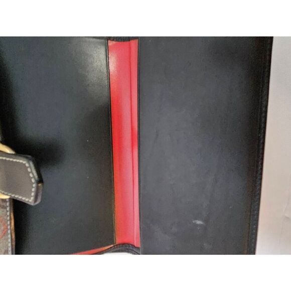 Vintage Dooney & Bourke fabric gray/red/black wallet with checkbook holder. - Picture 4 of 4